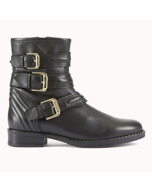 Boots motardes en Cuir Futille noires