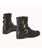 Boots motardes en Cuir Futille noires