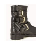 Boots motardes en Cuir Futille noires