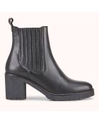 Chelsea boots en Cuir Bena noirs - Talon 7 cm