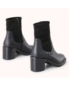 Chelsea Boots en Velours de Cuir Voceta noires - Talon 6 cm