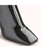 Zana schwarze Lacklederstiefel - 8 cm Absatz