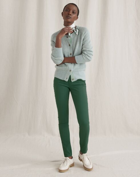 Pantalon slim 7/8ème Sacha vert
