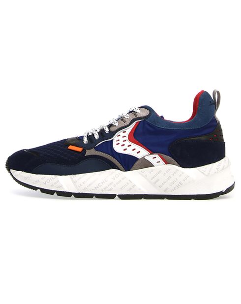 Sneakers en Cuir Azole bleu marine/blanc