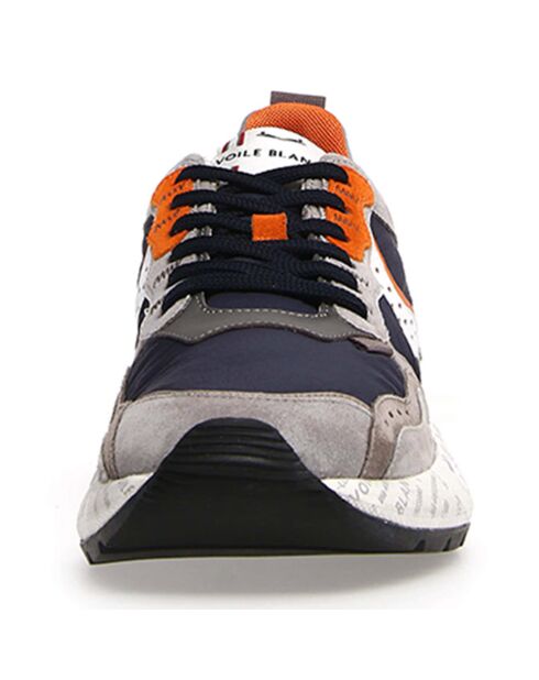 Sneakers en Cuir Jona gris/orange