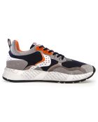 Sneakers en Cuir Jona gris/orange