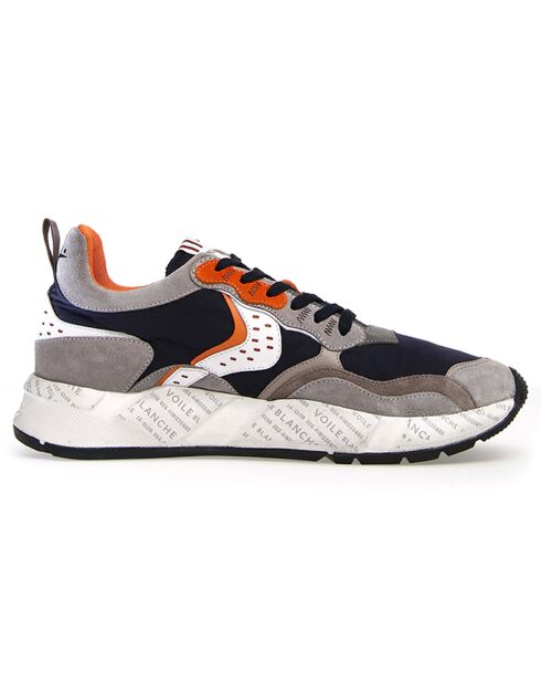 Sneakers en Cuir Jona gris/orange