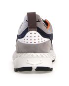 Sneakers en Cuir Jona gris/orange