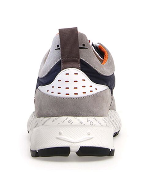 Sneakers en Cuir Jona gris/orange
