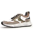 Sneakers en Cuir Rena beige/blanc