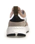 Sneakers en Cuir Rena beige/blanc