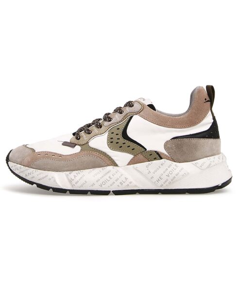 Sneakers en Cuir Rena beige/blanc