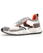 Sneakers en Cuir Loam gris/orange