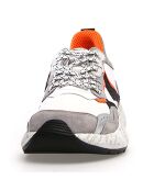 Sneakers en Cuir Loam gris/orange