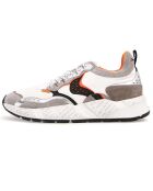 Sneakers en Cuir Loam gris/orange