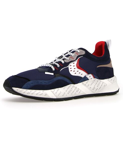 Sneakers en Cuir Mao bleu marine/bordeaux