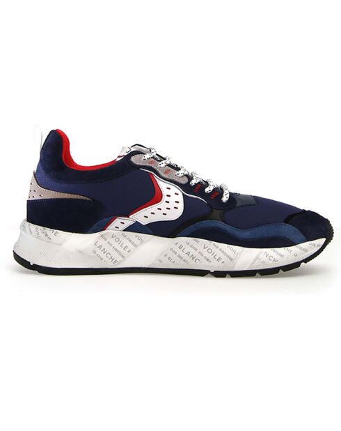 Sneakers en Cuir Mao bleu marine/bordeaux