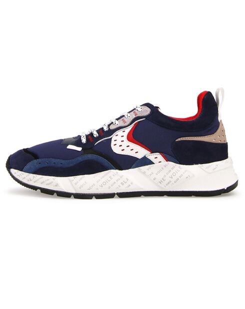 Sneakers en Cuir Mao bleu marine/bordeaux