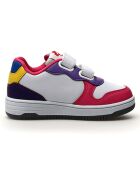 Sneakers Lina in pelle bianca/blu/rossa