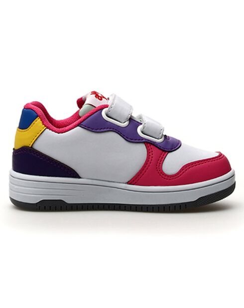 Sneakers Lina in pelle bianca/blu/rossa