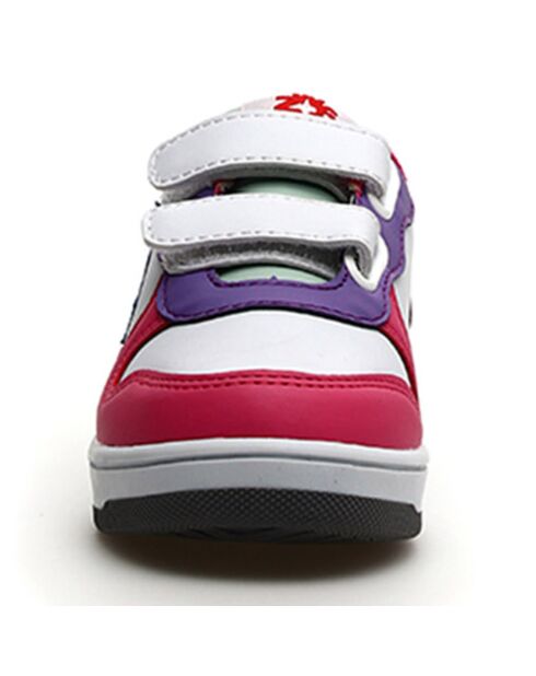 Sneakers Lina in pelle bianca/blu/rossa
