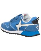 Sneakers en Cuir Azan bleu/blanc