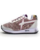 Sneakers en Cuir Killy argenté/pailleté rose