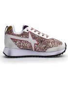 Sneakers en Cuir Killy argenté/pailleté rose