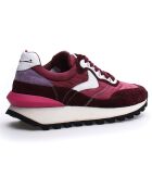 Sneakers en Cuir Anis rose/noir