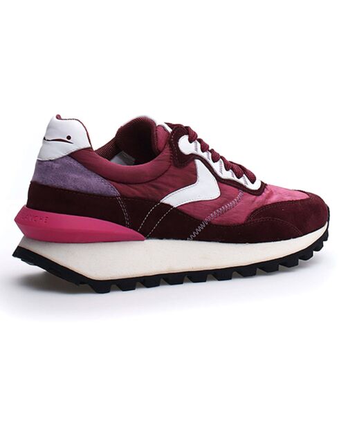 Sneakers en Cuir Anis rose/noir