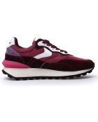 Sneakers en Cuir Anis rose/noir
