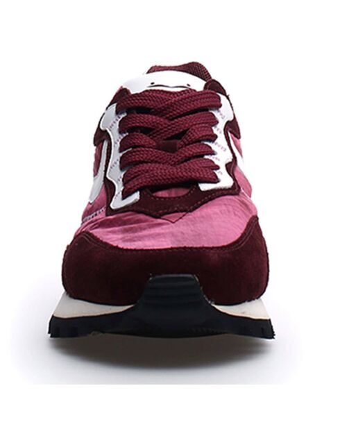 Sneakers en Cuir Anis rose/noir