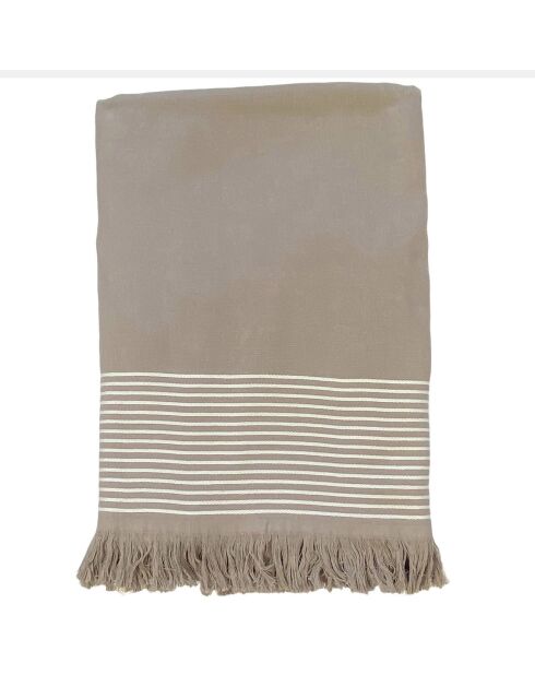 Fouta Paski taupe - 90x170 cm