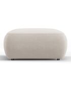 Pouf Velours Jasmin beige - 75x75x36 cm