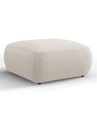 Pouf Velours Jasmin beige - 75x75x36 cm