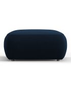 Pouf Velours Jasmin bleu roi - 75x75x36 cm
