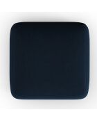 Pouf Velours Jasmin bleu roi - 75x75x36 cm