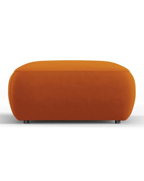 Pouf Velours Jasmin terracotta - 75x75x36 cm