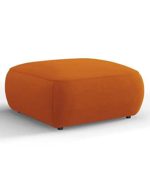 Pouf Velours Jasmin terracotta - 75x75x36 cm