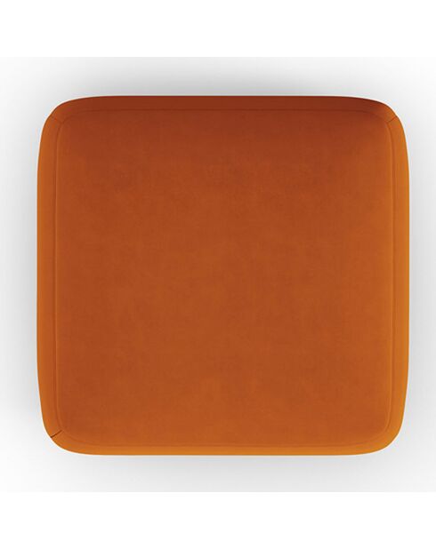Pouf Velours Jasmin terracotta - 75x75x36 cm