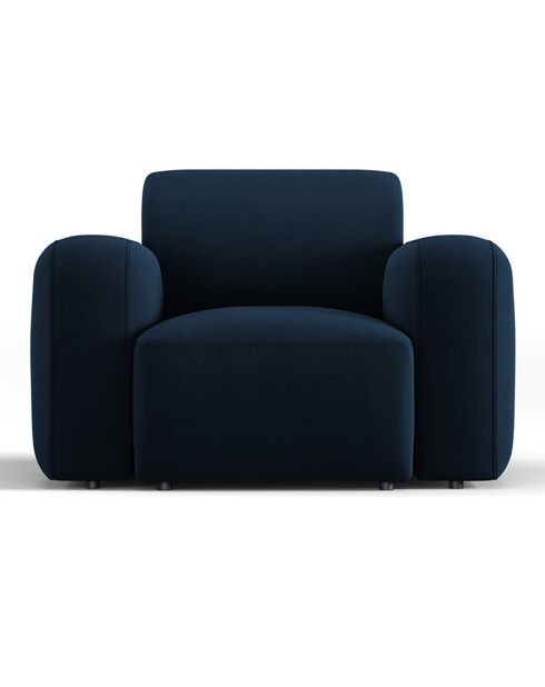 Fauteuil Velours Jasmin bleu roi - 105x95x72 cm