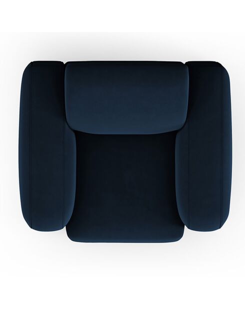 Fauteuil Velours Jasmin bleu roi - 105x95x72 cm