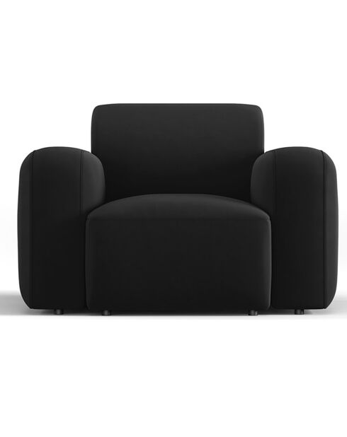 Fauteuil Velours Jasmin noir - 105x95x72 cm