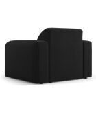 Fauteuil Velours Jasmin noir - 105x95x72 cm