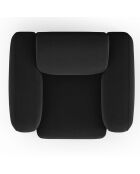 Fauteuil Velours Jasmin noir - 105x95x72 cm