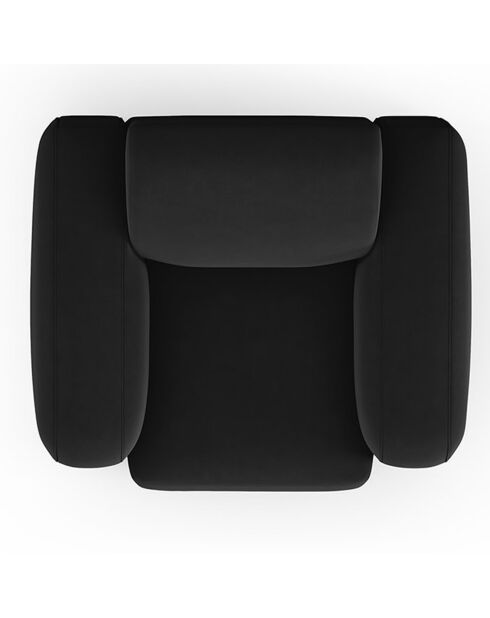 Fauteuil Velours Jasmin noir - 105x95x72 cm