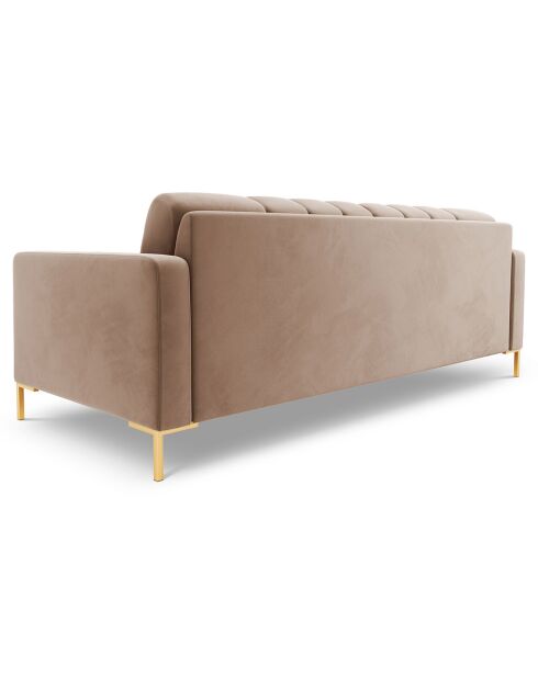 Canapé Velours Bali 3 Places beige - 177x92x75 cm