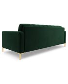 Canapé Velours Bali 3 Places vert bouteille - 177x92x75 cm