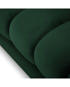 Canapé Velours Bali 3 Places vert bouteille - 177x92x75 cm