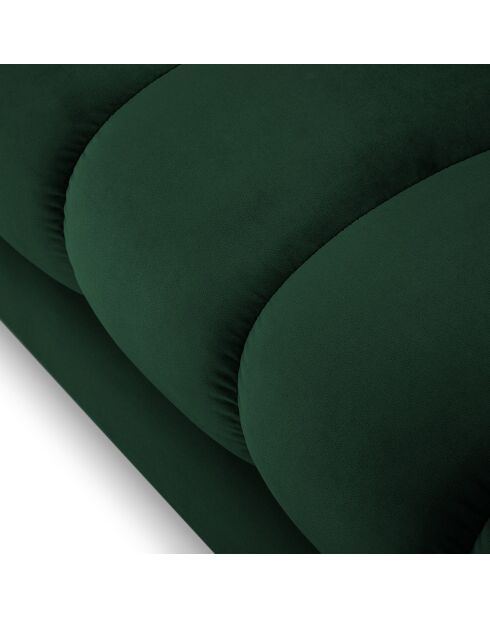 Canapé Velours Bali 3 Places vert bouteille - 177x92x75 cm